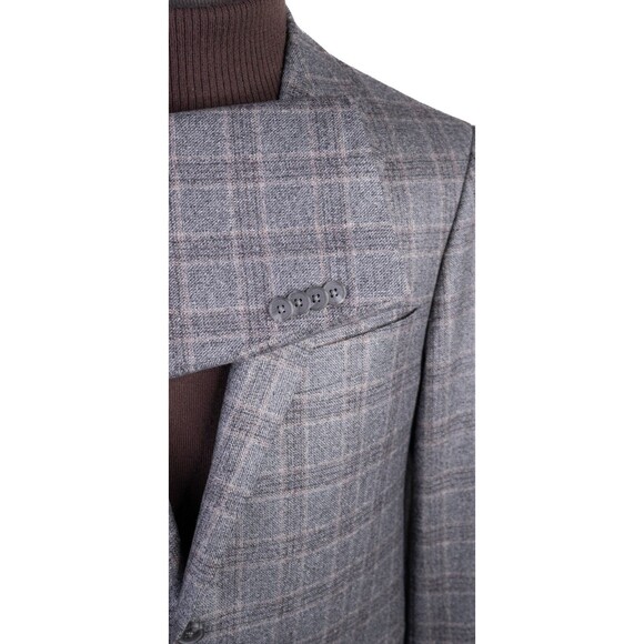 Paul Betenly Men's Sport Coat Jacket Blazer Sz 42R Windowpane Wool 2-Button - Picture 6 of 12